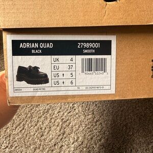 Dr. Martens Adrian Quad Black Smooth Shoes